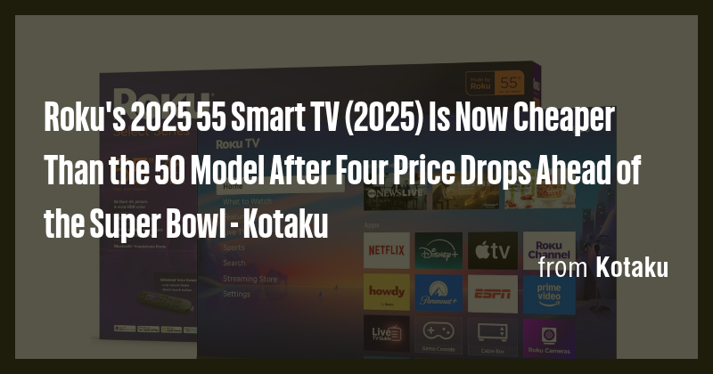 Roku's 2025 55 Smart TV (2025) Is Now Cheaper Than the 50 Model After ...