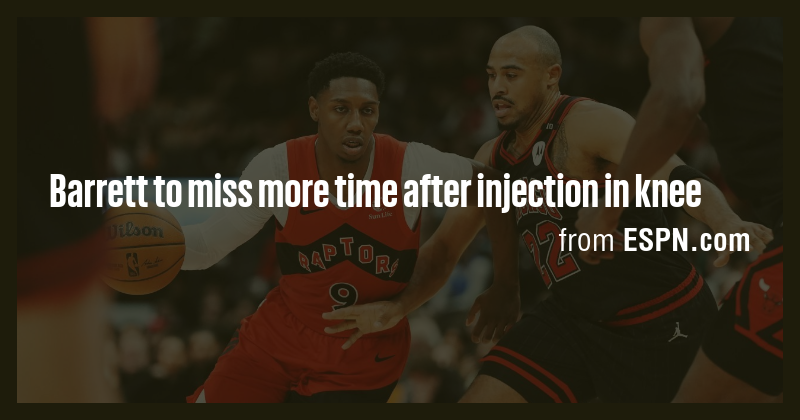 Barrett to miss more time after injection in knee - Briefly