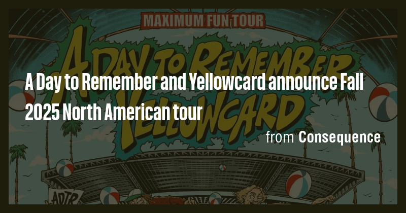 A Day to Remember and Yellowcard announce Fall 2025 North American tour ...