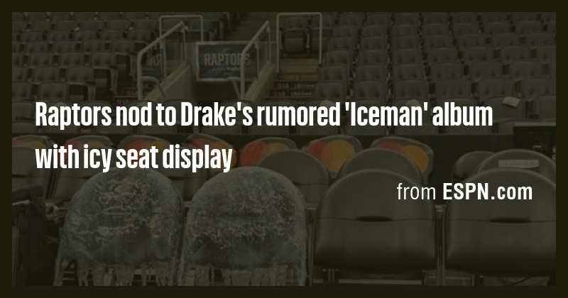 Raptors nod to Drake's rumored 'Iceman' album with icy seat display ...