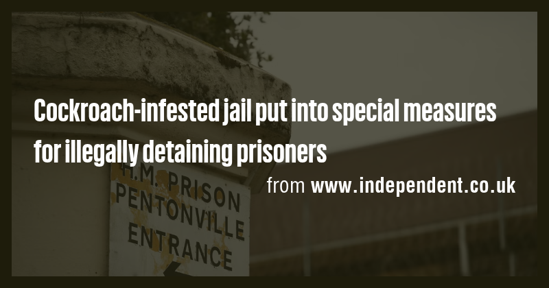 Cockroach-infested jail put into special measures for illegally ...