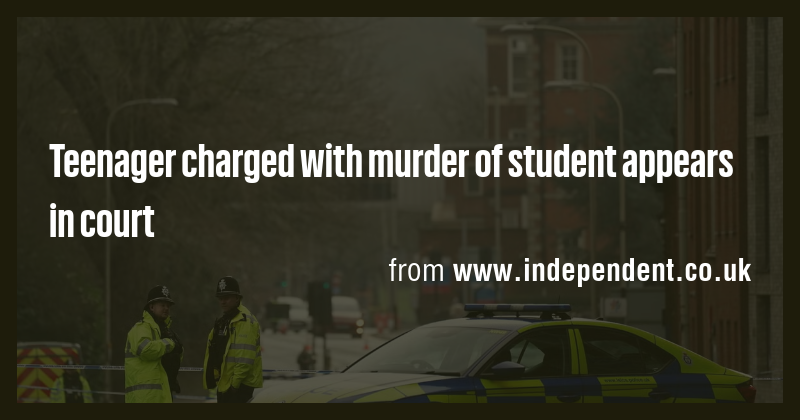 Teenager charged with murder of student appears in court - Briefly