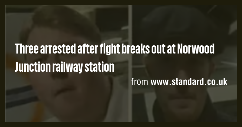 Three arrested after fight breaks out at Norwood Junction railway ...