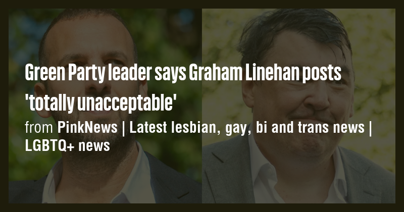 Green Party leader says Graham Linehan posts 'totally unacceptable ...