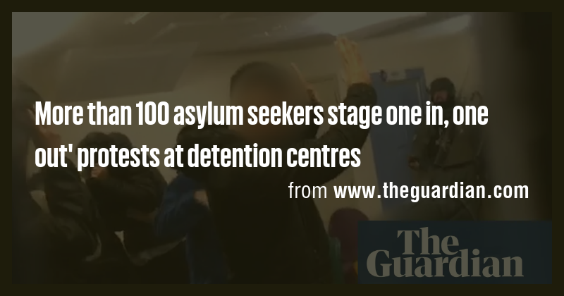 More than 100 asylum seekers stage one in, one out' protests at ...