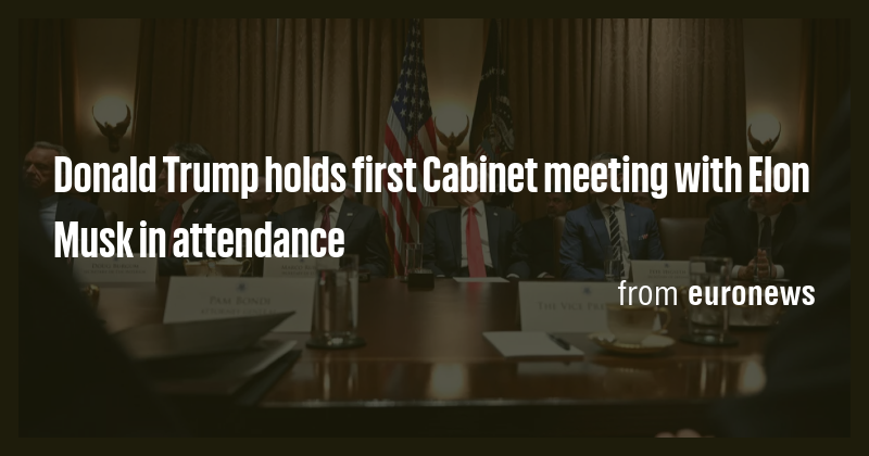 Donald Trump holds first Cabinet meeting with Elon Musk in attendance ...
