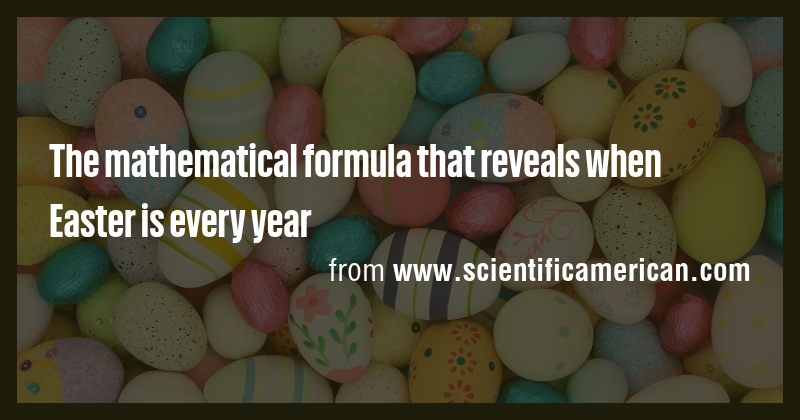 The mathematical formula that reveals when Easter is every year - Briefly