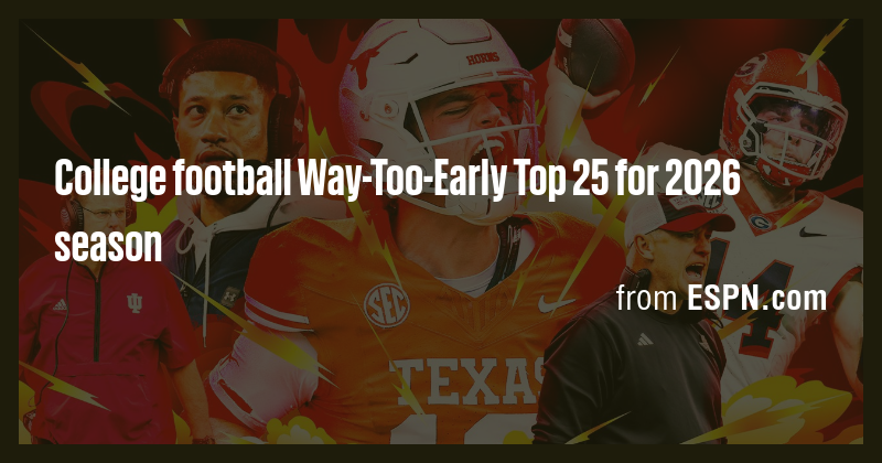 College football Way-Too-Early Top 25 for 2026 season - Briefly