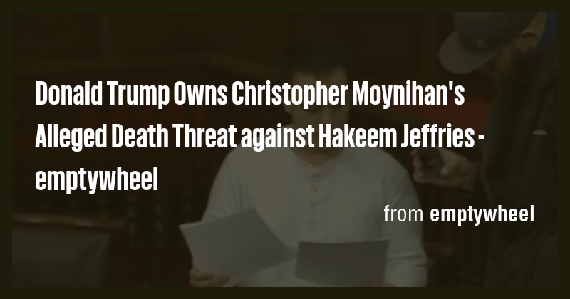 Donald Trump Owns Christopher Moynihan's Alleged Death Threat against ...