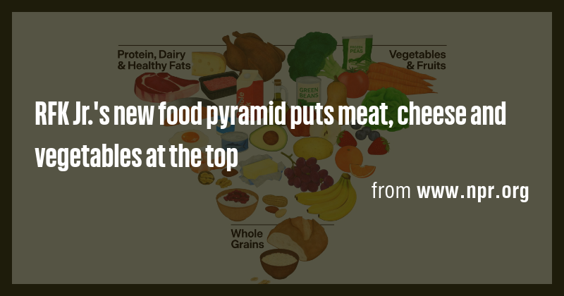 RFK Jr.'s new food pyramid puts meat, cheese and vegetables at the top ...