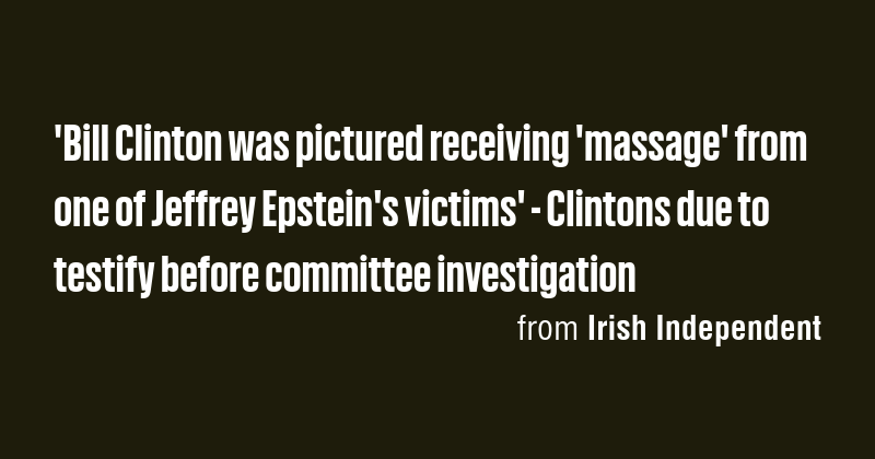 'Bill Clinton was pictured receiving 'massage' from one of Jeffrey ...