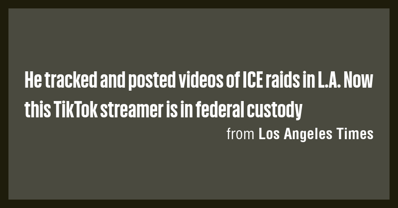 He tracked and posted videos of ICE raids in L.A. Now this TikTok ...