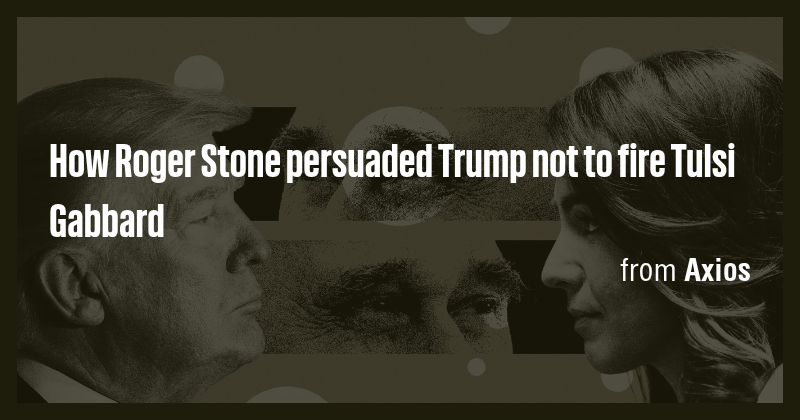 How Roger Stone persuaded Trump not to fire Tulsi Gabbard - Briefly