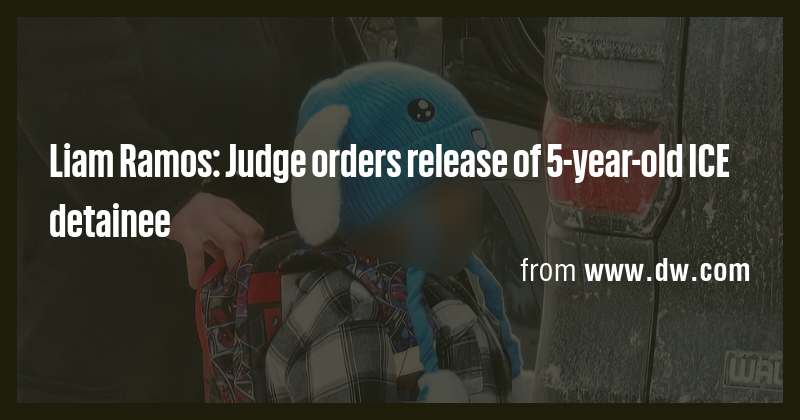 Liam Ramos: Judge orders release of 5-year-old ICE detainee - Briefly