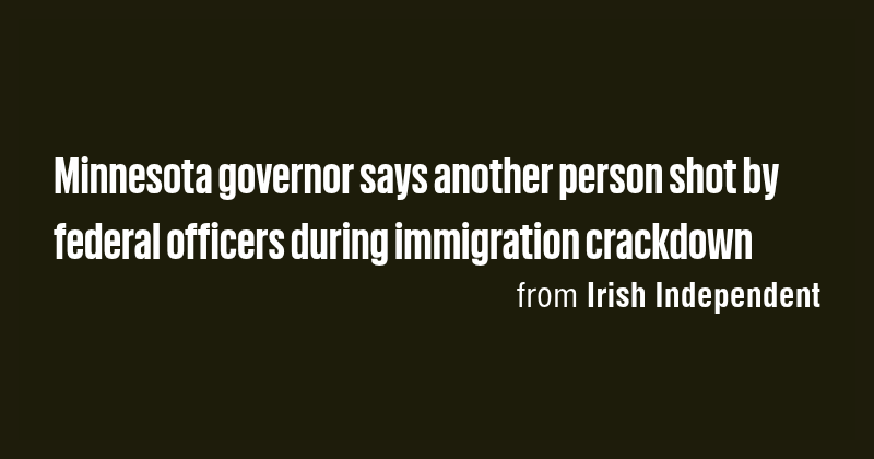 Minnesota governor says another person shot by federal officers during ...