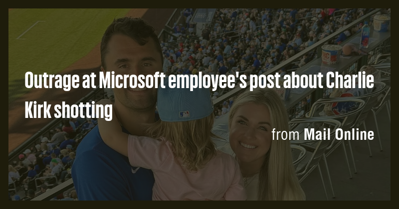 Outrage at Microsoft employee's post about Charlie Kirk shotting - Briefly