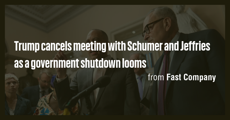 Trump cancels meeting with Schumer and Jeffries as a government ...