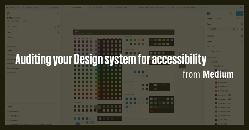 Auditing your Design system for accessibility - Briefly