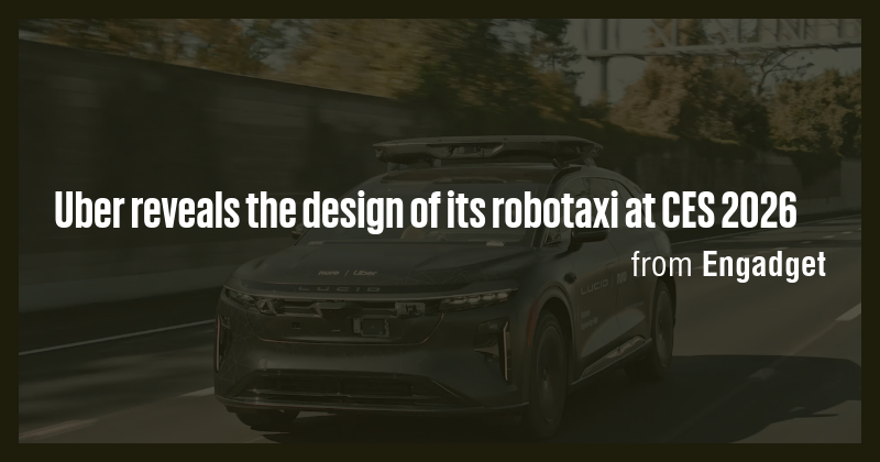 Uber reveals the design of its robotaxi at CES 2026 - Briefly