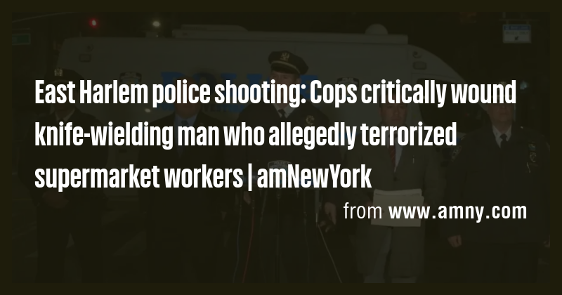 East Harlem police shooting: Cops critically wound knife-wielding man ...
