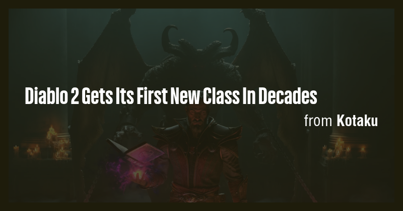 Diablo 2 Gets Its First New Class In Decades - Briefly