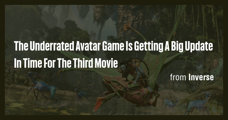 The Underrated Avatar Game Is Getting A Big Update In Time For The ...