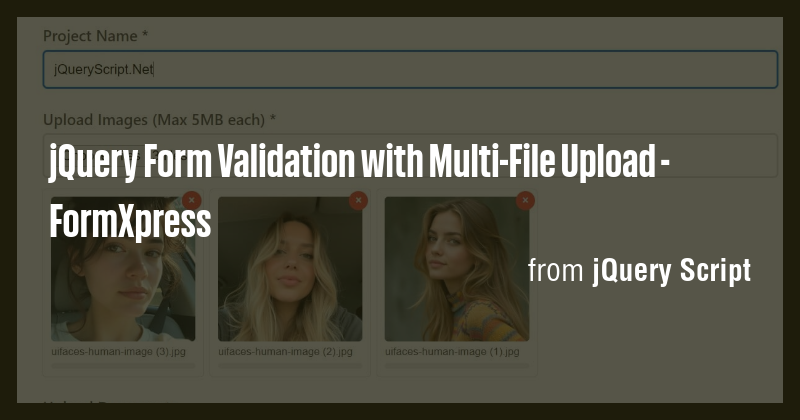 jQuery Form Validation with Multi-File Upload - FormXpress - Briefly