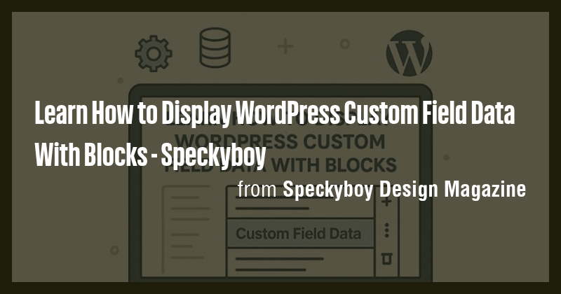 Learn How to Display WordPress Custom Field Data With Blocks ...
