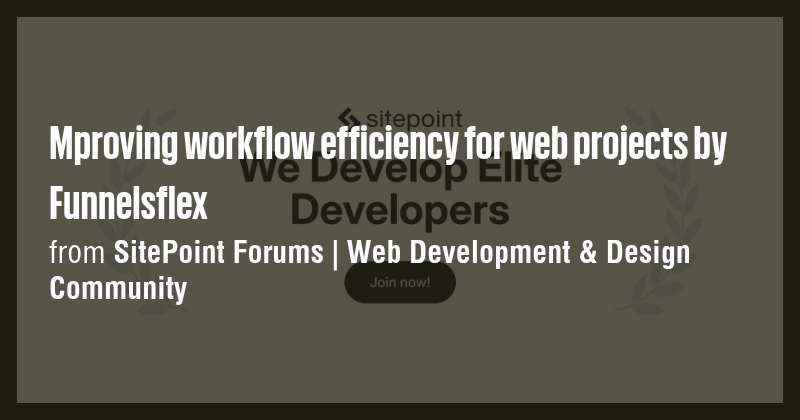 Mproving workflow efficiency for web projects by Funnelsflex - Briefly