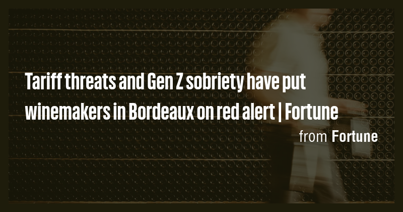Tariff threats and Gen Z sobriety have put winemakers in Bordeaux on ...