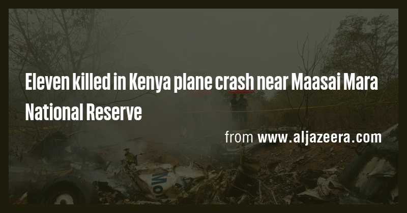 Eleven killed in Kenya plane crash near Maasai Mara National Reserve ...