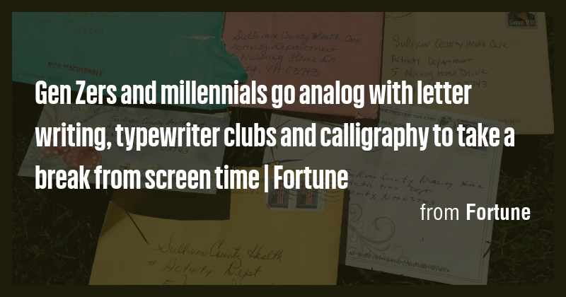 Gen Zers and millennials go analog with letter writing, typewriter ...