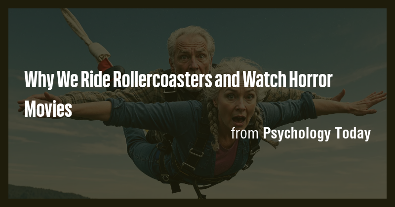 Why We Ride Rollercoasters and Watch Horror Movies - Briefly